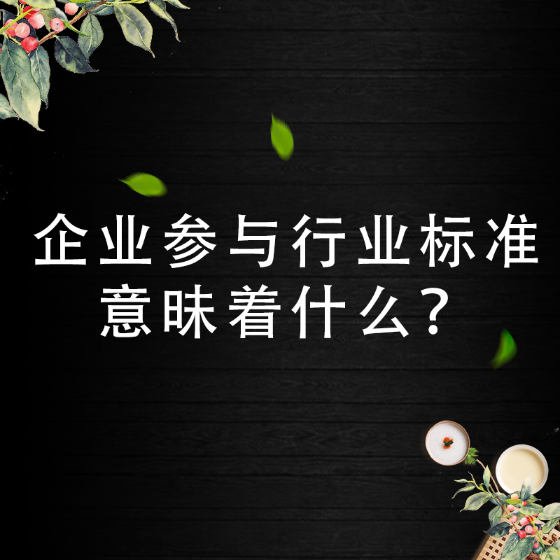 企業(yè)參與行業(yè)標(biāo)準(zhǔn)意昧著什么？